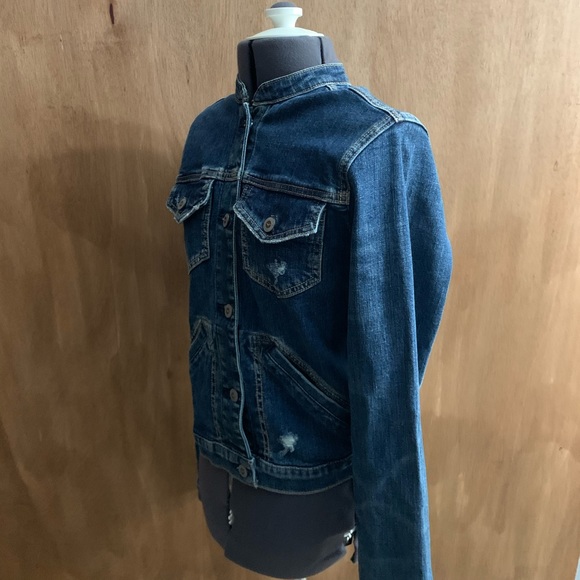 Hollister Women’s Blue Jean Jacket Sz M - Picture 5 of 12